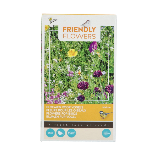 Friendly flowers - birds mixture