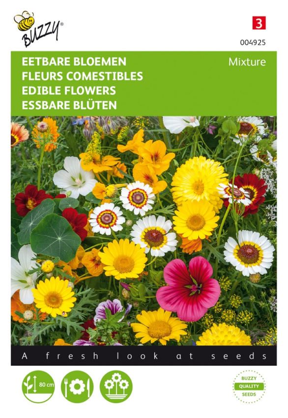 Mélange de fleurs comestibles