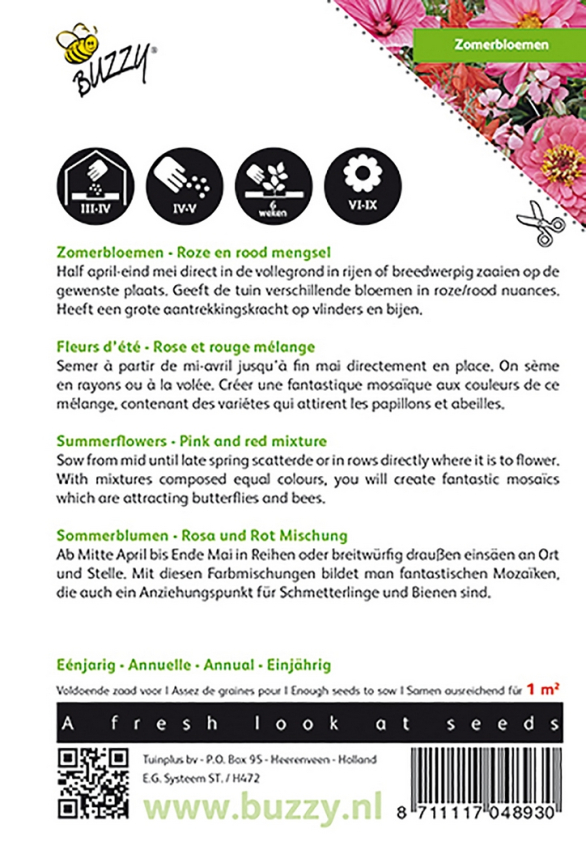 Summer flowers pink & red mixed